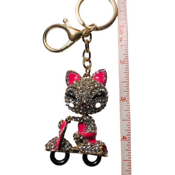 Bling Bling Cat Keychains (set of 2). Kawaii. Purchased them in Japan. Brand New - Picture 3 of 6